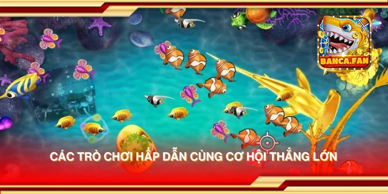 Các trò chơi hấp dẫn cùng cơ hội thắng lớn